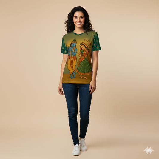 Radha Krishna - Unisex AOP Oversized Tee