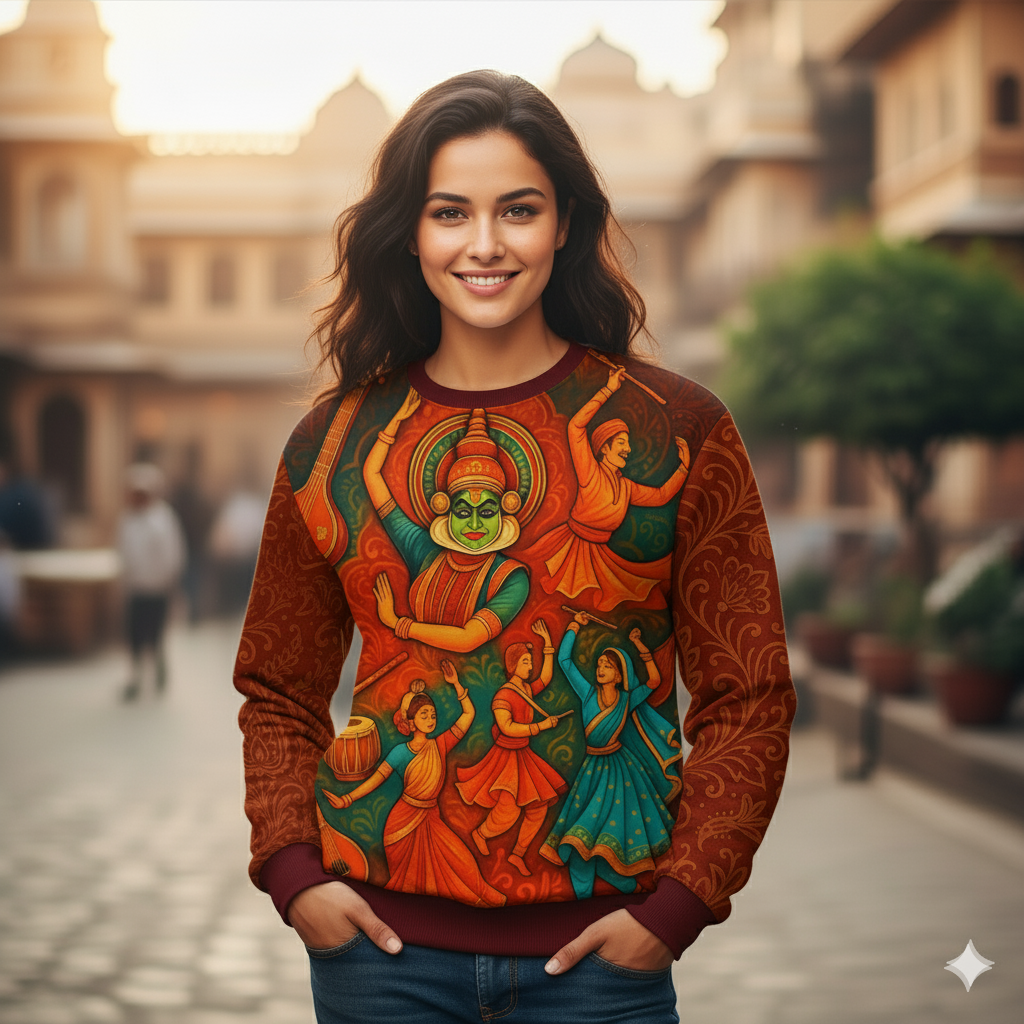 Indian Folk Culture - Unisex AOP Sweatshirt