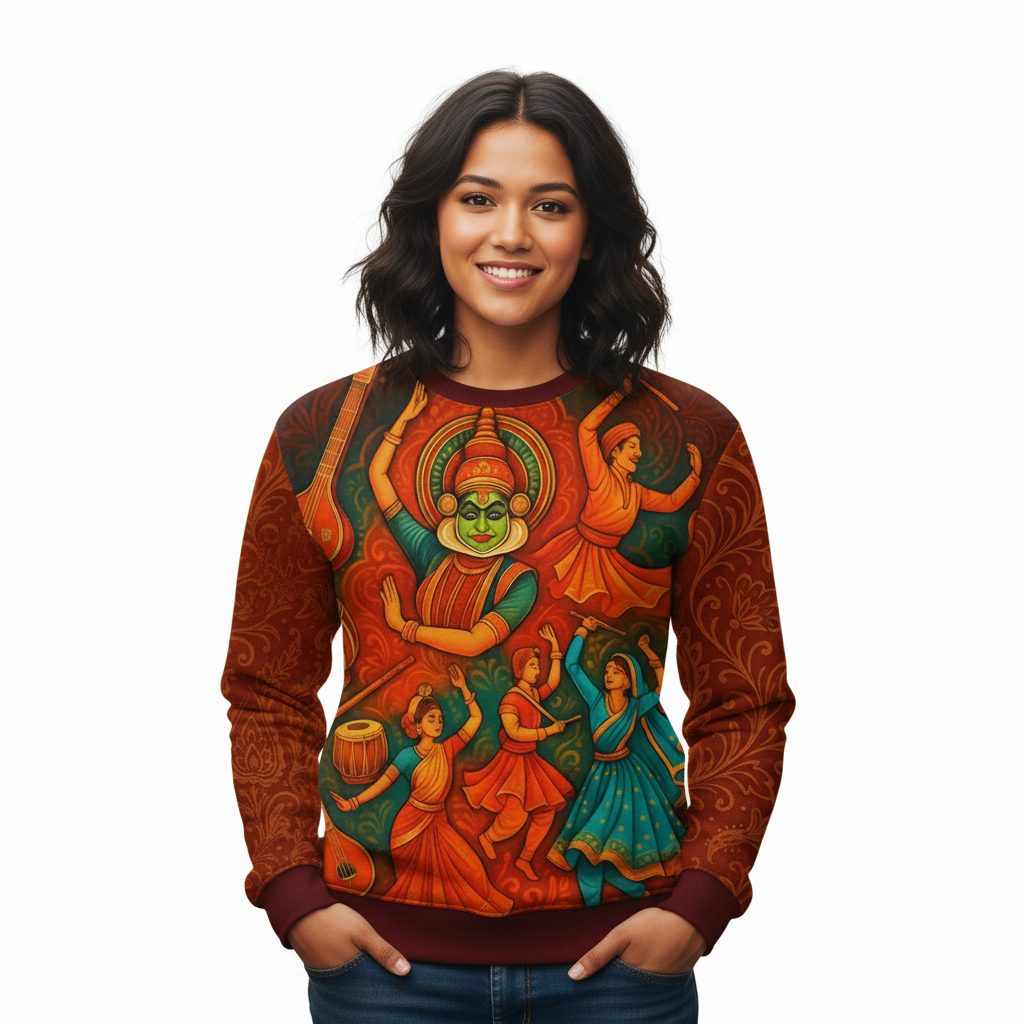 Indian Folk Culture - Unisex AOP Sweatshirt
