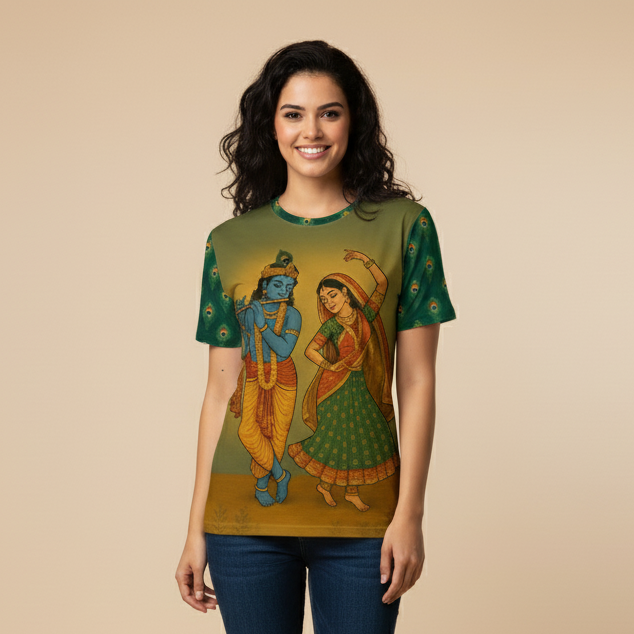 Radha Krishna - Unisex AOP Oversized Tee