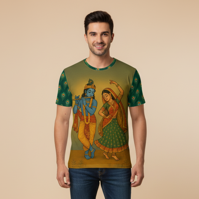 Radha Krishna - Unisex AOP Oversized Tee